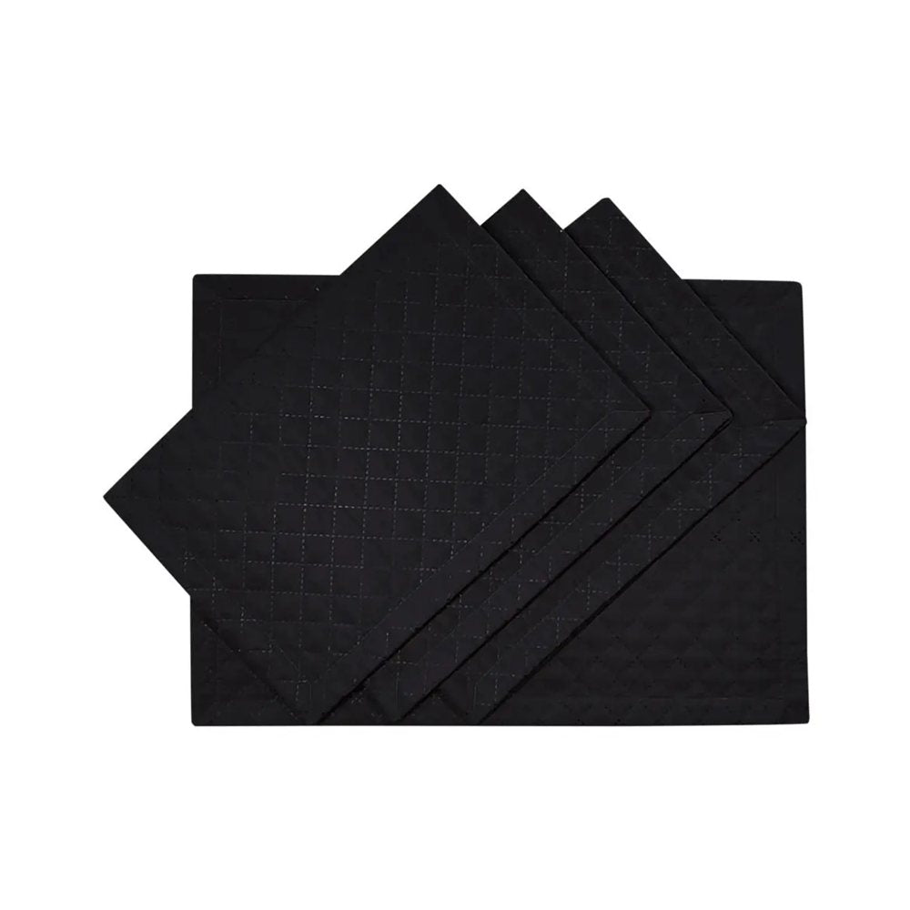 Jogo Americano 45x33cm 4 Peças Cor Preta